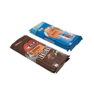 M&M chocolate bar with a film band