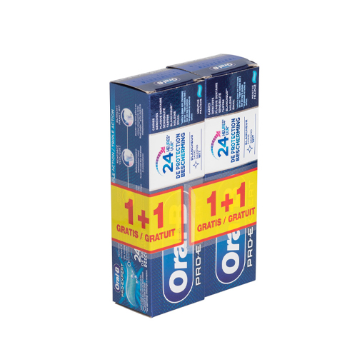 Promtional packaging of toothpaste with a film band
