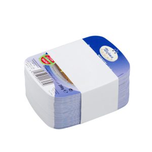 In mould labels, bundled with white paper band