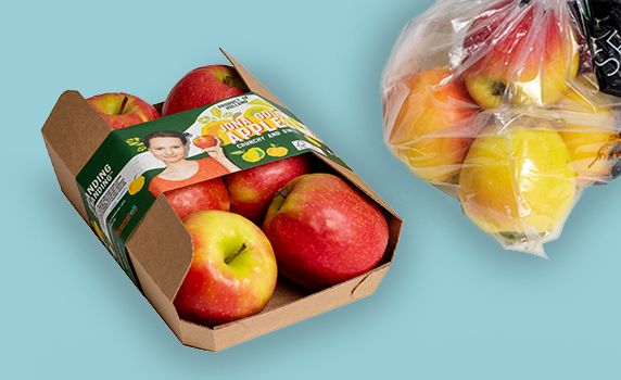 Packaging food products by banding