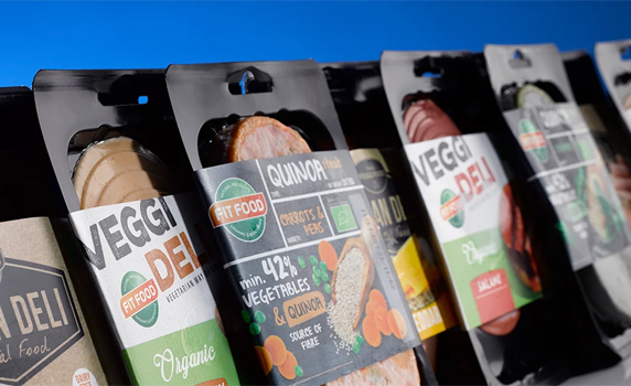 Packaging plant-based foods by banding